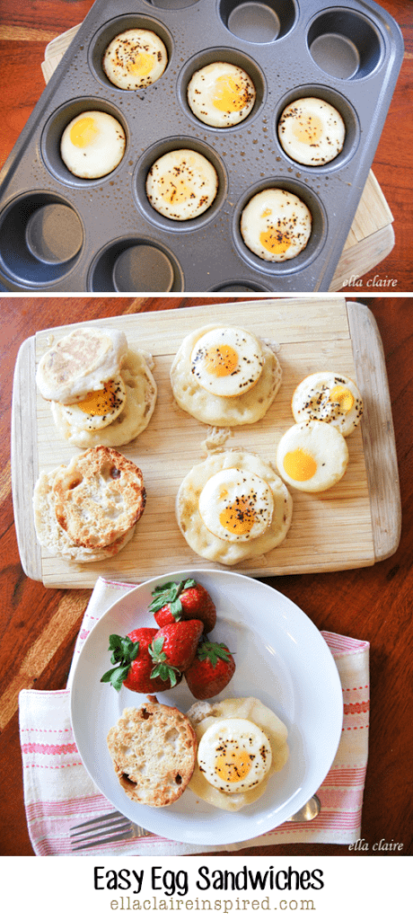 Easy Oven Egg Sandwiches - Ella Claire & Co.