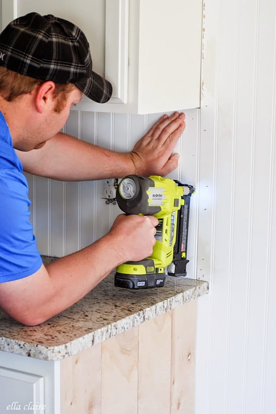 $30 Beadboard Kitchen Backsplash Tutorial - Ella Claire & Co.