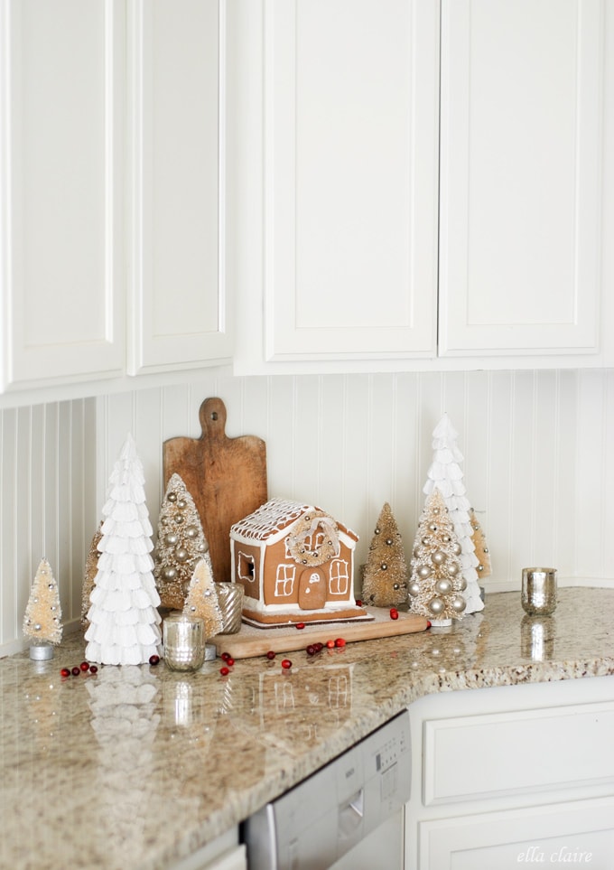 Vintage Christmas gingerbread village | Christmas Kitchen by Ella Claire