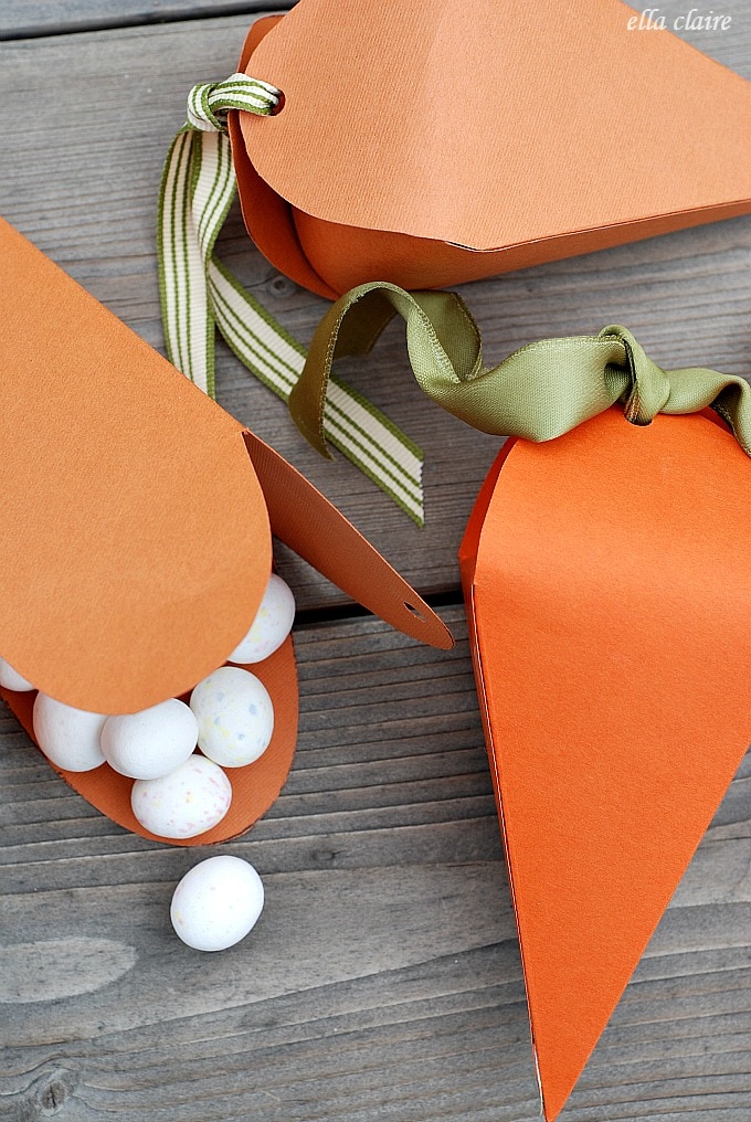Free Printable Carrot Easter Treat Boxes