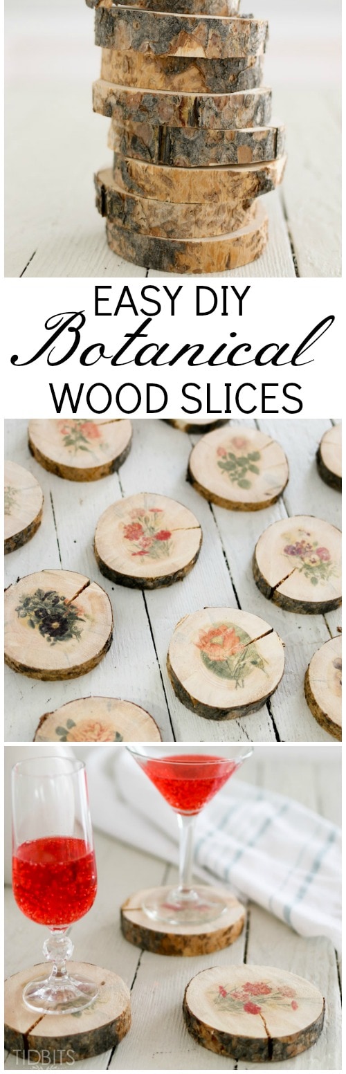 This image transfer method is so easy, and the results are gorgeous with these DIY Botanical Wood Slices!