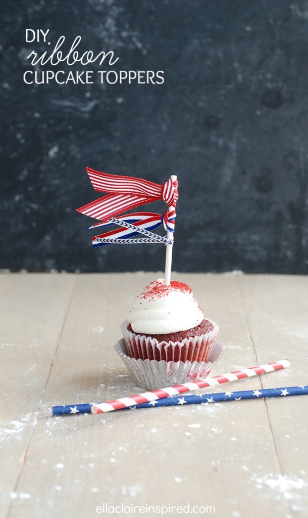 Ribbon cupcake Toppers Ella Claire & Co.