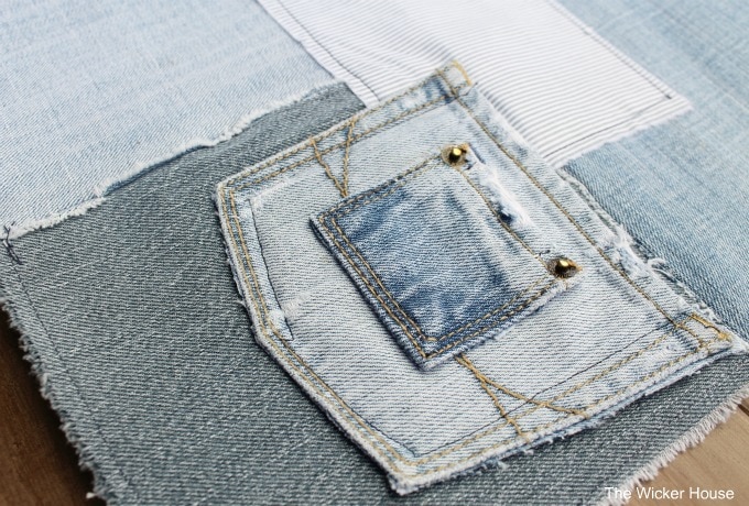 Easy sew denim placemats