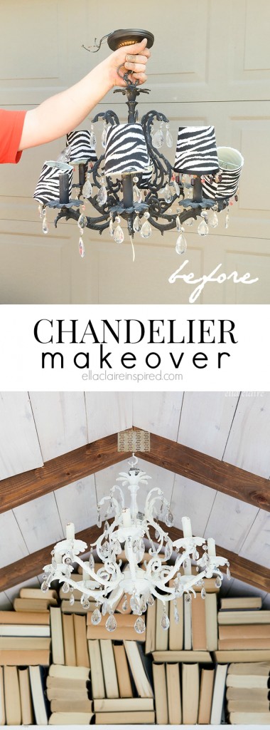 DIY Chandelier Makeover - Ella Claire & Co.