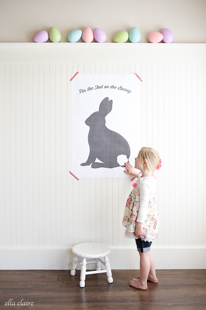 This Pin the Tail on the Bunny Printable ionly costs $4 to print and is the perfect game for Easter! 