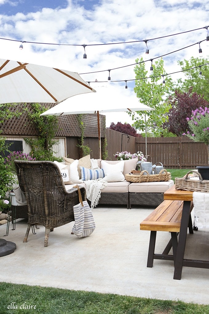 Create a cozy and inviting multi-functional patio space the whole family will enjoy all summer long!