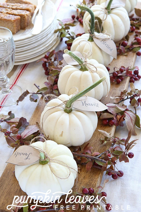 Pumpkin Leaves Free Printable 23 Free Fall Printables Ella Claire Co 