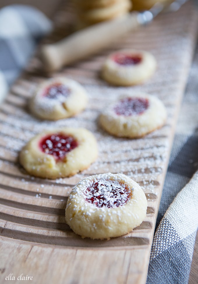 Buttery Jam Thumbprint Cookies and 6 favorite cookie exchange! 