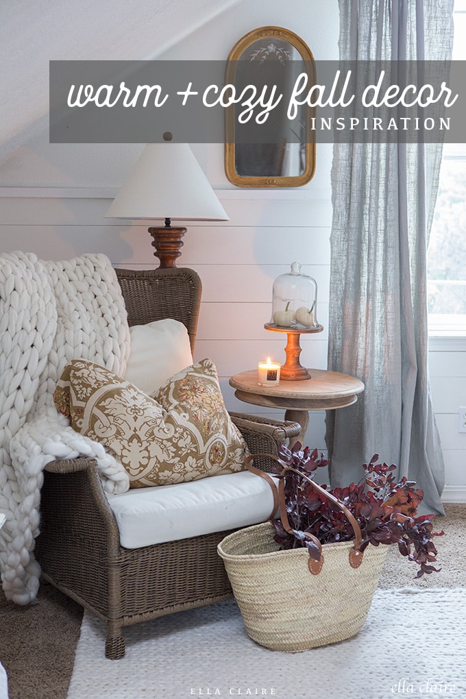 Cozy and Family Friendly Fall Family Room Decor - Ella Claire & Co.