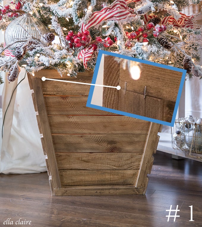 Easy DIY Christmas tree box with tapered sides and beautiful wood planks
