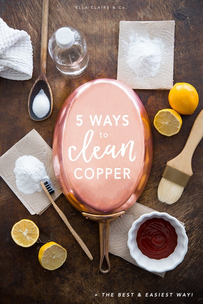 5 easy DIY ways to clean and polish copper at home. Both all natural and store bought techniques reviewed- find out which one won!