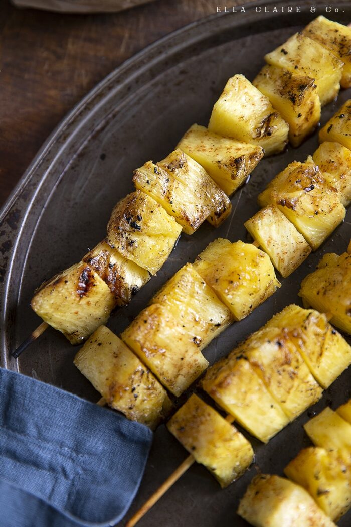 Grilled Pineapple Kabobs Ella Claire & Co.