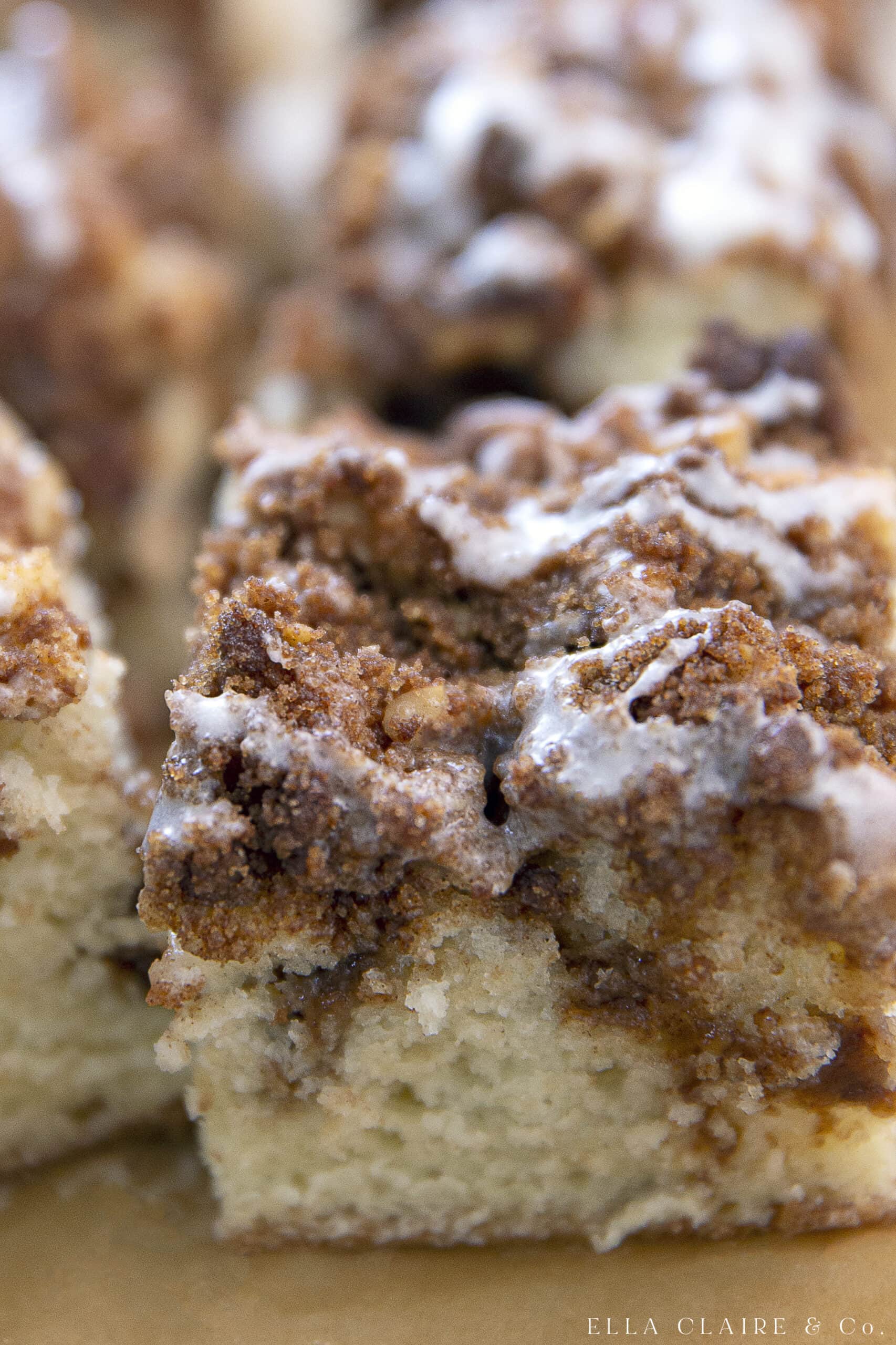 details of coffee cake
