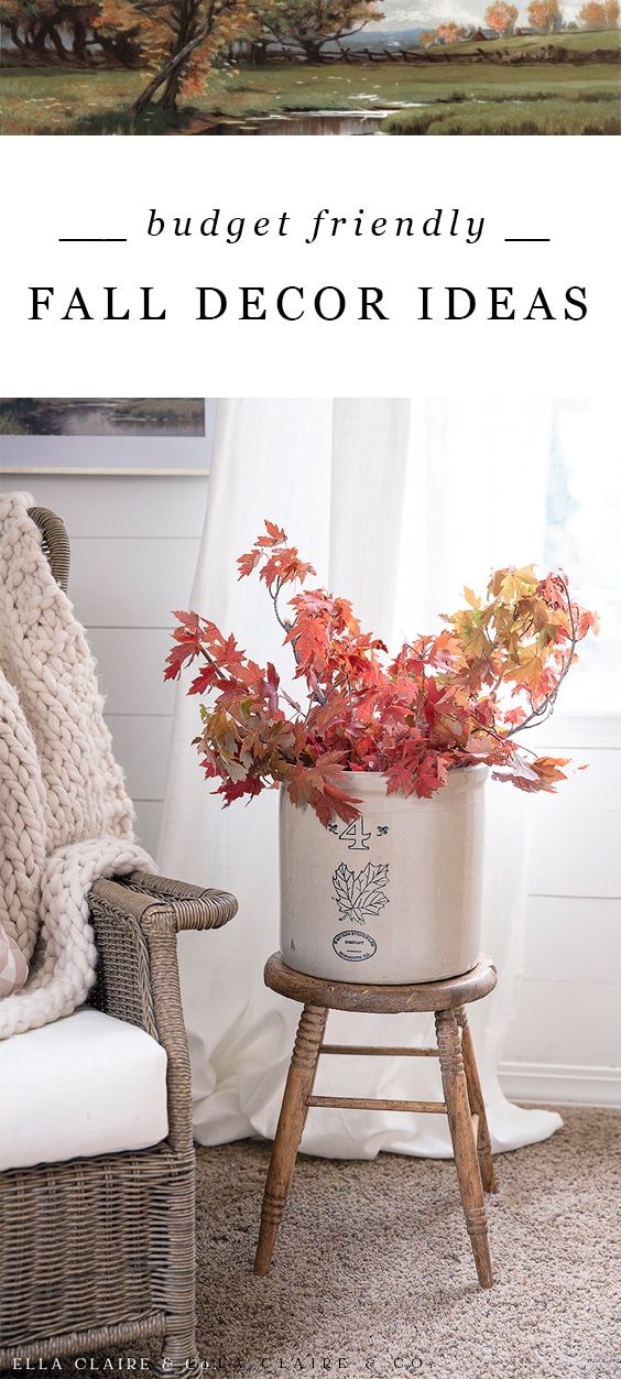 Fall Decor Budget Friendly Family Room Ella Claire & Co.
