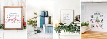 Free Printable Pinecone Gift Tags for Christmas - Ella Claire & Co.