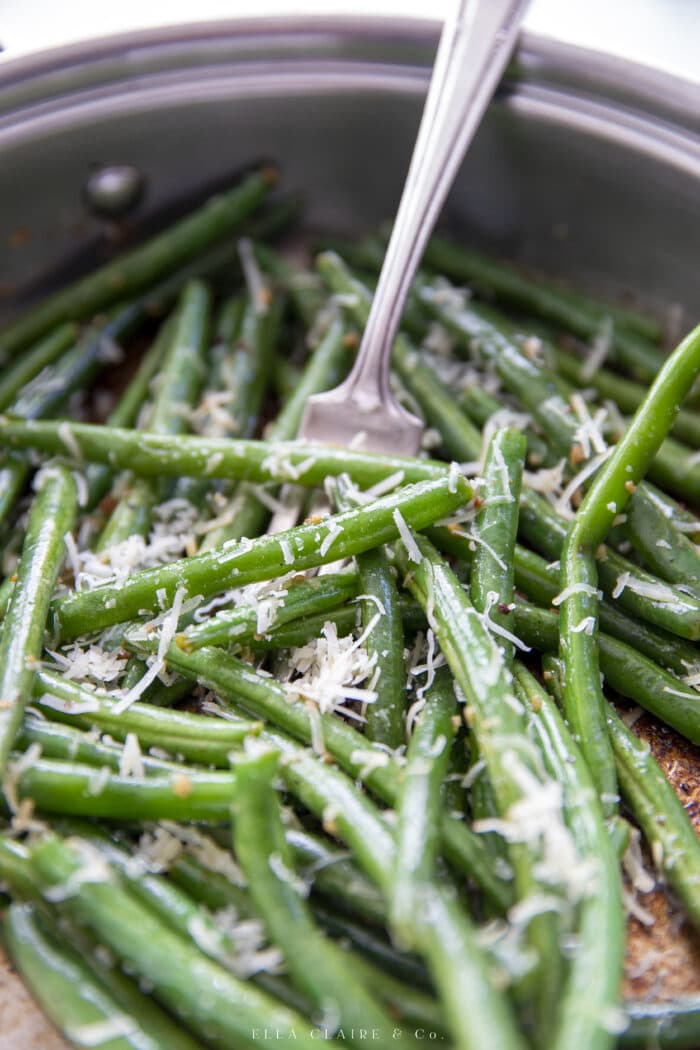 Sautéed Green Beans with Garlic and Parmesan Ella Claire & Co.