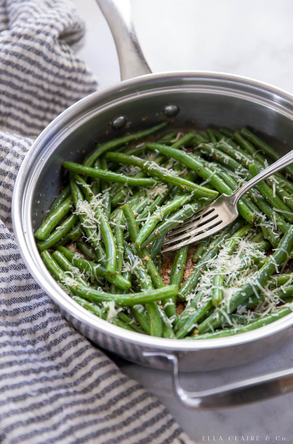 Sautéed Green Beans with Garlic and Parmesan Ella Claire & Co.