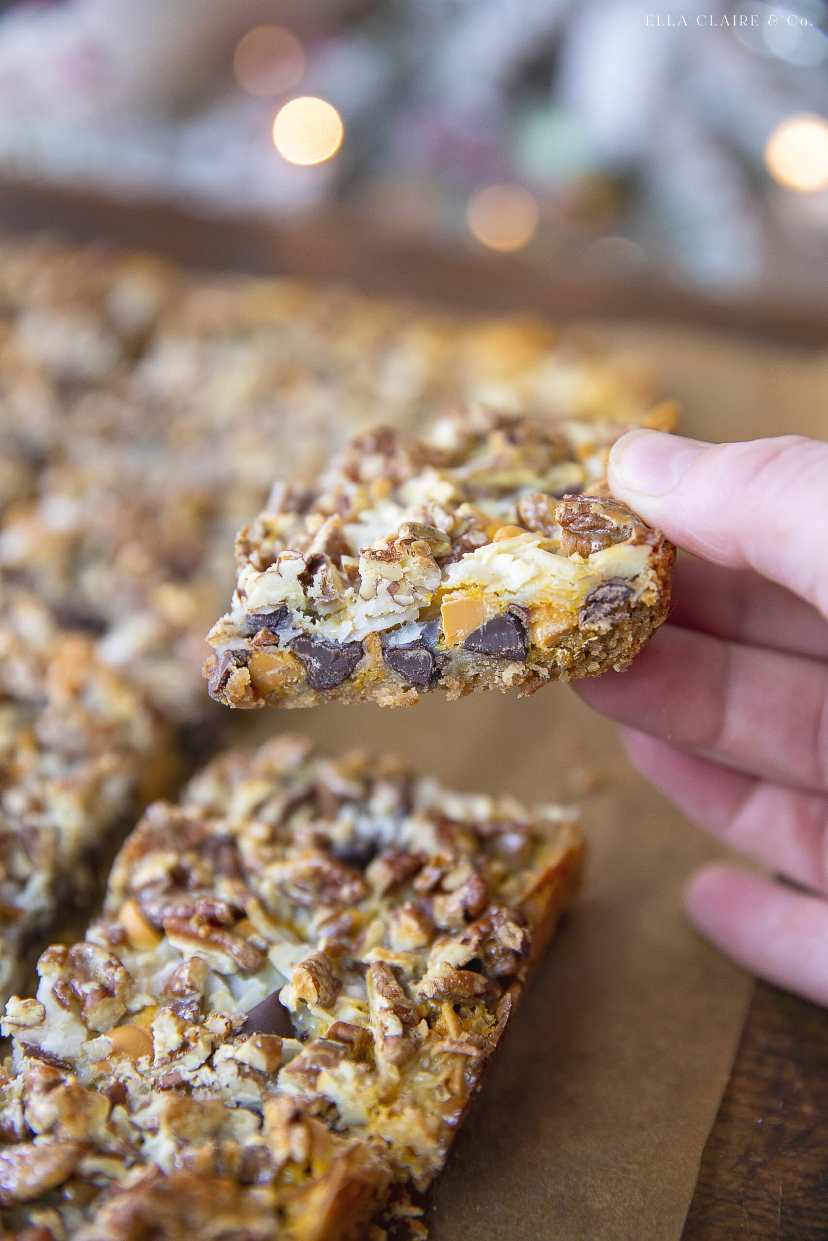 the perfect details of 7 layer magic bars ingredients