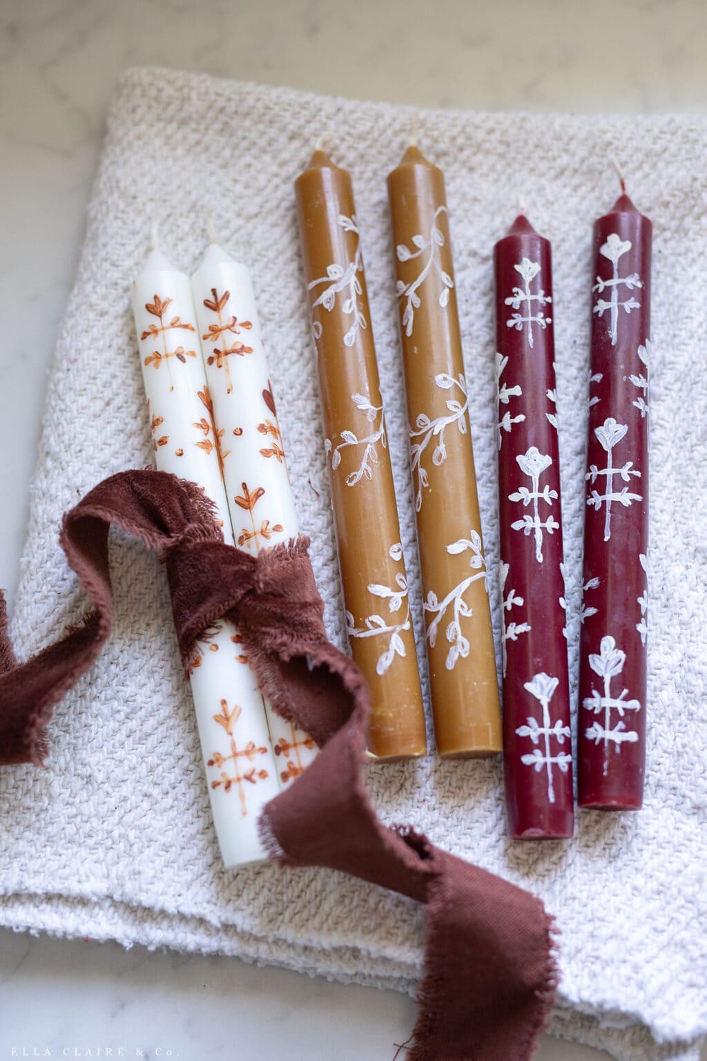 How to Paint Candles Ella Claire & Co.